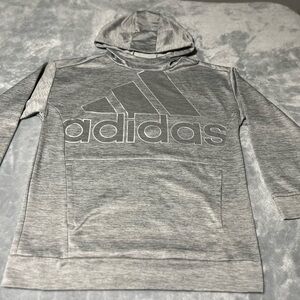 Adidas Girls  Heather Gray Hoodie